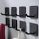 YIGII Adhesive Wall Hooks Sticky on Hooks No Damage Towel Hooks Heavy Duty Stainless Steel 8 Pack Matte Black