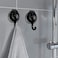 YSSILADI Heavy Duty Vacuum Suction Shower Hooks Glass Suction Cup Bathroom Robe Hooks Reusable No Hole Punched for Garland Decoration Black 6 Pack