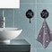 YSSILADI Heavy Duty Vacuum Suction Shower Hooks Glass Suction Cup Bathroom Robe Hooks Reusable No Hole Punched for Garland Decoration Black 6 Pack