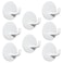 Yukrilt White Adhesive Hooks for Wall No Damage HeavyDuty 15lbMax 8 Packs Sticky Hangers for Hanging Stainless Steel Removable Waterproof Oilproof and Rustproof for Bathroom Kitchen Home
