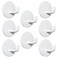 Yukrilt White Adhesive Hooks for Wall No Damage HeavyDuty 15lbMax 8 Packs Sticky Hangers for Hanging Stainless Steel Removable Waterproof Oilproof and Rustproof for Bathroom Kitchen Home