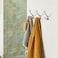 ZAUYX 2 Pack Brushed Satin Nickel Hooks Decorative Heavy Duty Solid Large Coat Hooks for Towel Hanging Coats Robe Wall Mounted Towel Bags Door Back Bathroom Wall Hook