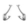 ZAUYX 2 Pack Brushed Satin Nickel Hooks Decorative Heavy Duty Solid Large Coat Hooks for Towel Hanging Coats Robe Wall Mounted Towel Bags Door Back Bathroom Wall Hook