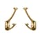 ZAUYX 2 Pack Champagne Brozne Hooks Decorative Heavy Duty Solid Large Coat Hooks for Towel Hanging Coats Robe Wall Mounted Towel Bags Door Back Bathroom Wall Hook