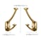 ZAUYX 2 Pack Champagne Brozne Hooks Decorative Heavy Duty Solid Large Coat Hooks for Towel Hanging Coats Robe Wall Mounted Towel Bags Door Back Bathroom Wall Hook