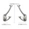 ZAUYX 5 Pack Brushed Satin Nickel Hooks Decorative Heavy Duty Solid Large Coat Hooks for Towel Hanging Coats Robe Wall Mounted Towel Bags Door Back Bathroom Wall Hook