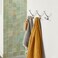 ZAUYX 5 Pack Brushed Satin Nickel Hooks Decorative Heavy Duty Solid Large Coat Hooks for Towel Hanging Coats Robe Wall Mounted Towel Bags Door Back Bathroom Wall Hook