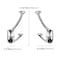 ZAUYX 5 Pack Polished Chrome Hooks Decorative Heavy Duty Solid Large Coat Hooks for Towel Hanging Coats Robe Wall Mounted Towel Bags Door Back Bathroom Wall Hook