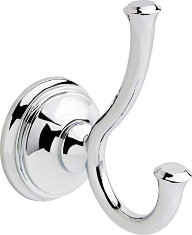 DELTA Delta Double Towel Hook for Bathroom or Kitchen Polished Chrome Cassidy Accessories