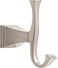 DELTA Delta Dryden 1Pack Towel Hooks Brilliance Stainless Steel Double Bathroom Hooks Wall Mounted for Robes Towels Hand Towel Hook Holder Kitchen Bathroom Accessories 75135SS