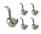 QCAA Zinc Diecast Coat Hook Satin Nickel 5 Pack