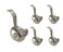 QCAA Zinc Diecast Coat Hook Satin Nickel 5 Pack