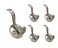 QCAA Zinc Diecast Coat Hook Satin Nickel 5 Pack
