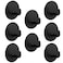 Yukrilt 8Pack Adhesive Wall Hooks for Bathroom Kitchen Towels Coats Black
