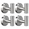 Mdvora 4 Pack Brushed Nickel Towel Hooks SUS304 Stainless Steel Bathroom Hooks for Bedroom Kitchen Hotel Office