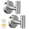 Mdvora 2 Pack Brushed Nickel Towel Hooks SUS304 Stainless Steel Bathroom Hooks for Bedroom Kitchen Hotel Office