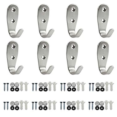 Ulifestar Bathroom Towel HooksHeavy Duty Wall Mounted Hooks Stainless Steel Utility Hooks for Bath Towels Robes Coats Clothes Keys Organizer8 Pack