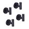 GERZWY Bathroom Matte Black Coat Hook SUS 304 Stainless Steel TowelRobe Clothes Hook for Bath Kitchen Modern Hotel Style Wall Mounted 4 Pack AG1307BBK