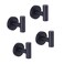 GERZWY Bathroom Matte Black Coat Hook SUS 304 Stainless Steel TowelRobe Clothes Hook for Bath Kitchen Modern Hotel Style Wall Mounted 4 Pack AG1307BBK