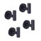 GERZWY Bathroom Matte Black Coat Hook SUS 304 Stainless Steel TowelRobe Clothes Hook for Bath Kitchen Modern Hotel Style Wall Mounted 4 Pack AG1307BBK