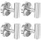 stusgo 4 Pack Silver Towel Hooks Towel Hook for Wall Mounted Stainless Steel Bathroom Towel Hook for Hanging Brushed Silver Bathroom Hooks for Towels