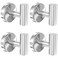 stusgo 4 Pack Silver Towel Hooks Towel Hook for Wall Mounted Stainless Steel Bathroom Towel Hook for Hanging Brushed Silver Bathroom Hooks for Towels