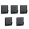 NearMoon Adhesive Hooks Heavy Duty Bath Wall Hooks Waterproof Stainless Steel Towel Hangers Stick on Wall Clothes Holders for Bathroom Kitchen Home 5 Pack Matte Black