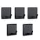 NearMoon Adhesive Hooks Heavy Duty Bath Wall Hooks Waterproof Stainless Steel Towel Hangers Stick on Wall Clothes Holders for Bathroom Kitchen Home 5 Pack Matte Black