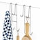 Cerbonny Shower Door Hooks 10 Inch 2 Pack Extended Towel Hooks for Bathroom Over Door Hooks Shower Hooks for Frameless Glass Door Silver