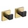 TQKAG Bathroom Towel Hook Coat Black and Gold Robe Clothes Bath Wall Hooks for Kitchen GarageStainless Steel Wall Mounted