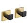 TQKAG Bathroom Towel Hook Coat Black and Gold Robe Clothes Bath Wall Hooks for Kitchen GarageStainless Steel Wall Mounted
