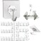 DDMY 36 Pack Heavy Duty Hooks Self Adhesive Large Hooks for HangingWall Transparent Reusable Waterproof Hook for Kitchen Curtain Towel Hook for Bathrooms Coat Hook for Walls No Damage