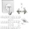 DDMY 36 Pack Heavy Duty Hooks Self Adhesive Large Hooks for HangingWall Transparent Reusable Waterproof Hook for Kitchen Curtain Towel Hook for Bathrooms Coat Hook for Walls No Damage