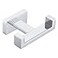 APLusee Square Double Towel Hook 304 Stainless Steel Dual Coat Holder Modern Bathroom Kitchen Storage Hanger Wall Mounted Polished Chrome
