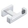 APLusee Square Double Towel Hook 304 Stainless Steel Dual Coat Holder Modern Bathroom Kitchen Storage Hanger Wall Mounted Polished Chrome