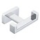 APLusee Square Double Towel Hook 304 Stainless Steel Dual Coat Holder Modern Bathroom Kitchen Storage Hanger Wall Mounted Polished Chrome