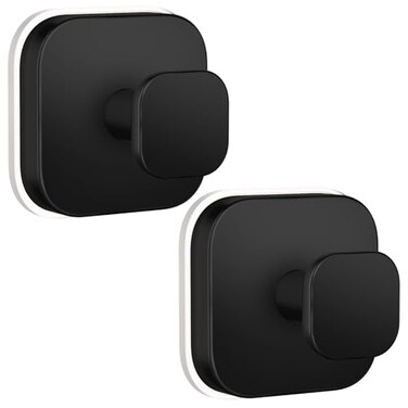 BKV Suction Cup Hooks for ShowerHeavy Duty Shower Hooks for Bathroom WallGlass WindowsSmooth Doors to Hang TowelsRobesCoatReusable Suction Cup Wreath Hanger for Christmas WreathsBlack2 Pack