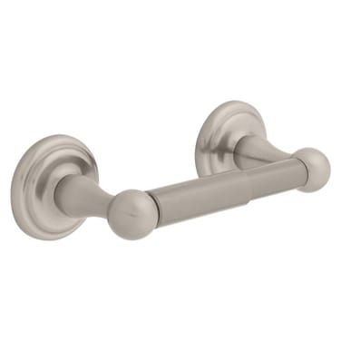 Franklin Brass Jamestown 1Pack Toilet Paper Holder Brushed Nickel Tissue Roll Holder for Bathroom Organization and Storage SpringLoaded Toilet Tissue Holder Wall Bathroom Accessories 9008SN