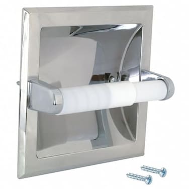 EZ-FLO EZFLO 15209 Recessed Bathroom Toilet Paper Holder and Roller Chrome