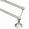 Moen Lounge Collection Brushed Nickel 24Inch Double Towel Bar Wall Mounted Towel Rack for Bathroom with Two Rods DN7722BN