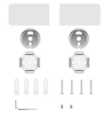 NearMoon Towel Bar Replace Parts 5 Screws 5 Anchors 2 Base Plate Hexagonal Wrench for Wall Mount Towel Holder Replacement