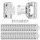 Donanim 12 Overlay Partial Wrap Around Self Closing Hinges 25 Pairs50 Pcs for Face Frame Kitchen Cabinets Brushed Nickel
