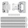 Donanim 12 Overlay Partial Wrap Around Self Closing Hinges 25 Pairs50 Pcs for Face Frame Kitchen Cabinets Brushed Nickel