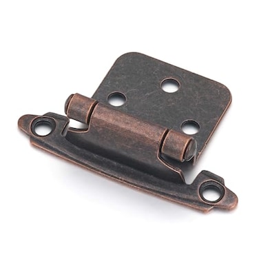 Vallecloud 10 Pack 5 Pair Antique Copper Oil Rubbed Bronze Self Closing Cabinet Hinges for Kitchen Cabinet Door 12 Overlay Variable Semi Concealed Kitchen Cabinet Hinges
