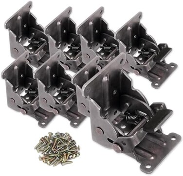 TopDirect 8 Pack Locking Hinge for Folding Table Brackets Heavy Duty Folding Brackets 90 Degree Self Locking Folding Hinge for Table Legs Furniture