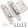 DecoBasics Cabinet Hinges Brushed Nickel for Kitchen Cabinets Doors 30 Pair 60 Pcs 12 Overlay Variable Self Closing Kitchen Cabinet Hinges Flush Mount wSilicon Bumpers Hardware Screws