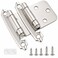 DecoBasics Cabinet Hinges Brushed Nickel for Kitchen Cabinets Doors 30 Pair 60 Pcs 12 Overlay Variable Self Closing Kitchen Cabinet Hinges Flush Mount wSilicon Bumpers Hardware Screws