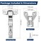 ROTESONNE 10 Pack 12 Overlay Soft Close Hidden Cabinet Hinges 105 Degree 3D Adjustable Clip On Plate Concealed Kitchen Cupboard Door Hinges with Screws