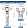 ROTESONNE 10 Pack 12 Overlay Soft Close Hidden Cabinet Hinges 105 Degree 3D Adjustable Clip On Plate Concealed Kitchen Cupboard Door Hinges with Screws