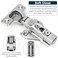 ROTESONNE 10 Pack 12 Overlay Soft Close Hidden Cabinet Hinges 105 Degree 3D Adjustable Clip On Plate Concealed Kitchen Cupboard Door Hinges with Screws